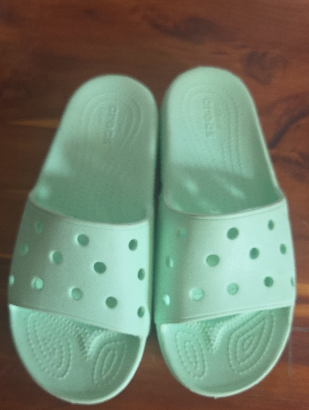 CROCS Women's Mint Green Slide Sandals